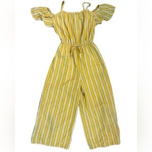 Yellow Striped Kids One Piece